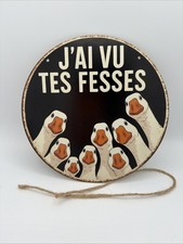 Plaque Humoristique WC Oies J