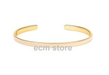 Jonc ouvert Bangle Blanc Sable 0.44 cm bracelet bijoux femme art moderne /EBRN