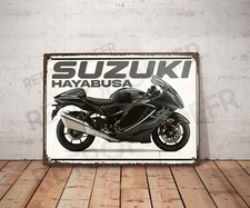 Plaque métal vintage Suzuki Hayabusa Enseigne Garage Décoration moto Déco