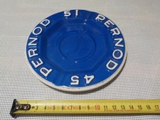 Cendrier publicitaire PERNOD RICARD 45-51 faience   Vintage Bistrot Bar TBE