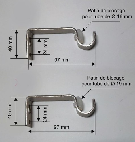 Supports barre tringle a - barre, /