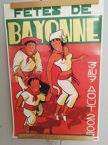 Rare ancienne affiche - fête, de