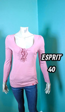 Esprit Taille 40 Superbe haut top tee shirt manches longues rose femme