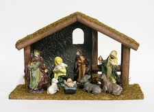 9 PIECE NATIVITY SET w/ STABLE