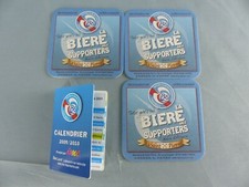 Lot de 3 SOUS BOCK LA SAINT PIERRE RCS RACING CLUB STRASBOURG + calendrier L10
