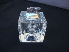 SUPERBE briquet DESIGN de table  vintage véritable cristal transparent années 70