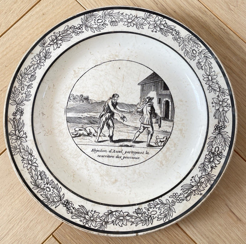 Assiette parlante faïence - assiette,