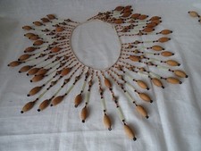 2 x Galons pampilles perles verre  et bois ,lampe , lustre , Art Déco