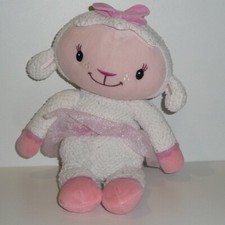 Doudou Agneau Disney - Docteur la peluche - Caline - Boulocheuse - Accrocs robe