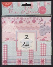 MINI ALBUM PHOTOS COLLECTION SCRAP BÉBÉ NAISSANCE ANNIVERSAIRE 16 PAGES NEUF MFG