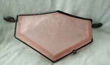 applique art déco Muller Frères verre moulé-pressé Rose Fer Forgé Martelé 