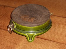 VINTAGE - Ancien réchaud électrique CALOR en fonte émaillée vert