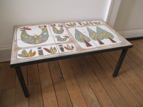 Table basse seventies - basse, signee