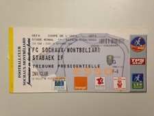 TICKET MATCH COUPE UEFA // FC SOCHAUX - STABAEK 16 SEPTEMBRE 2004