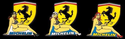 Pins pin up michelin - pin's, pin-up