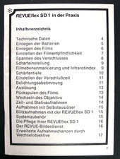 MODE D'EMPLOI / INSTRUCTIONS FOR USE : REVUEFLEX SD 1 - MANQUE COUVERTURE - BE