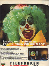 PUBLICITE 1975  TELEFUNKEN  téléviseur couleur  sereine