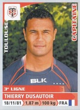 250 THIERRY DUSAUTOIR  # STADE TOULOUSAIN TOP 14 STICKER PANINI RUGBY 2015