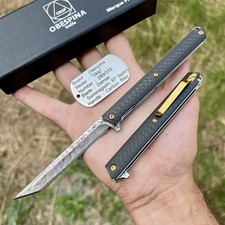 Couteau Pliant Obespina Skip Damas Carbone Numéroté Marque Française Poche #315