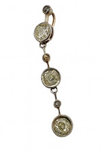 PENDENTIF ANCIEN EN OR 18k & PLATINE  DIAMANTS