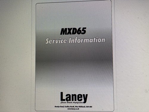 Laney mxd65 service manual - service,