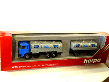 HERPA 820018   JOLI CAMION CITERNE AVEC REMORQUE TRANSPORT DE LAIT  HO  N°53