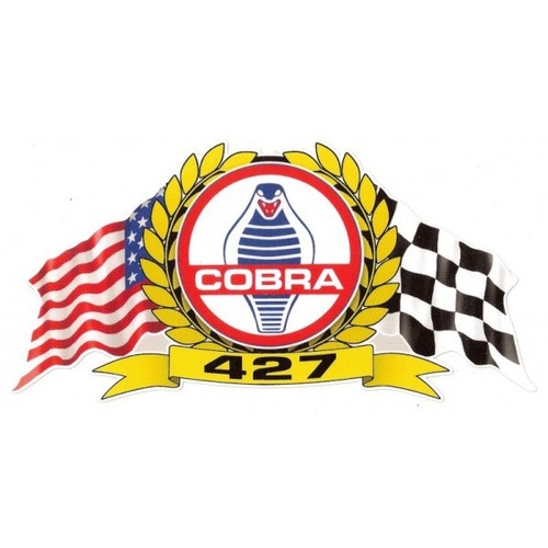 Cobra 427 flags sticker - cobra,