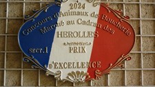 PLAQUE CONCOURS ANIMAUX DE BOUCHERIE /  PRIX D'EXCELLENCE 2023 " 33CMX24CM"