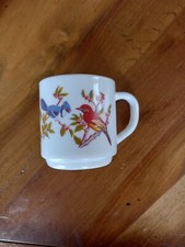 Tasse Café Expresso Vintage ARCOPAL modèle OISEAUX Geai Bleu