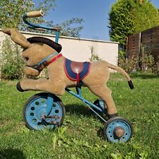 ane en peluche TRICYCLE 1940 hauteur 66 cm longueur 57 cm