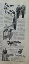 1926 boy men clang Buescher true tone saxophone sure it's easy vintage ad