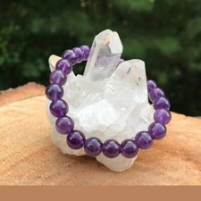 Bracelet de perles Améthyste en pierre Naturelle, Sur mesure