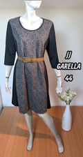 JJ Garella TAille 44 Superbe Robe noire et blanche manches 3/4