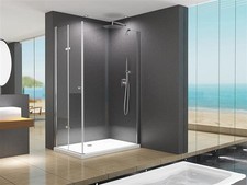 Glaswerk Westfalen - Paroi de douche d'angle Cornelia 100x80x195 cm, incl. recev