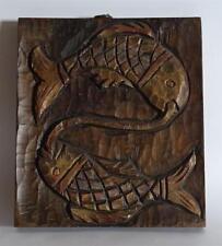 Plinthe En Bois Vintage Shabby Chic Avec Des Poissons En Relief