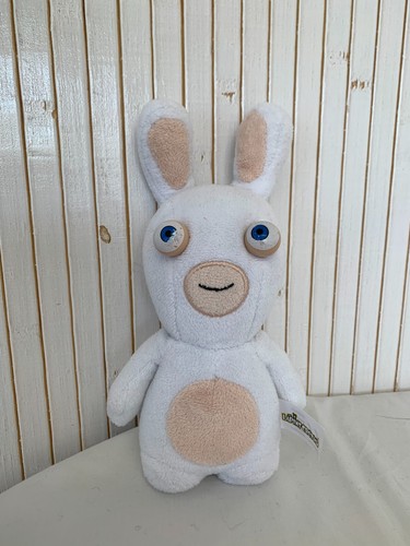 Peluche lapin crétin blanc - peluche,