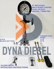 Testeur Pop de buse d'injecteur diesel double échelle jauge 420 KG 6000 PSI +...