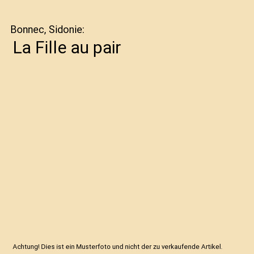 Fille pair bonnec - la, au