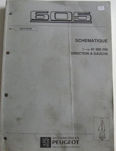 Manuel atelier peugeot 605 - manuel,