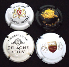 lot de 4 Capsules de champagne Jérôme GROJEAN. DELAGNE. OUDARD. CHARLES VINCENT