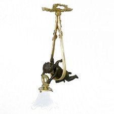 Lustre bébé bronze doré - lustre,
