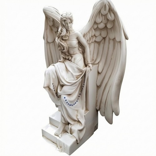 Statue ange résine aspect - statue,