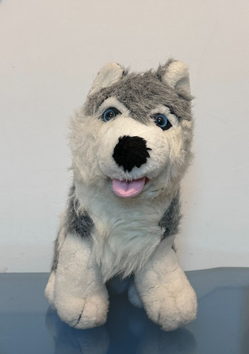 Peluche chien loup husky - peluche,