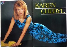*KAREN CHERYL =   POSTER Coupure de presse 2 PAGES  1986 / CLIPPING