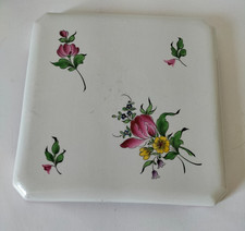 Dessous-de-plat ancien KG Lunéville – Décor fleuri main