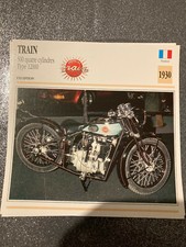 CARTE FICHE MOTO collection ATLAS TRAIN 500 QUATRE CYLINDRES TYPE 12000 