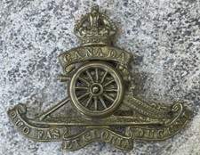 Cap Badge Royal Artillery Canada WW1-British Made