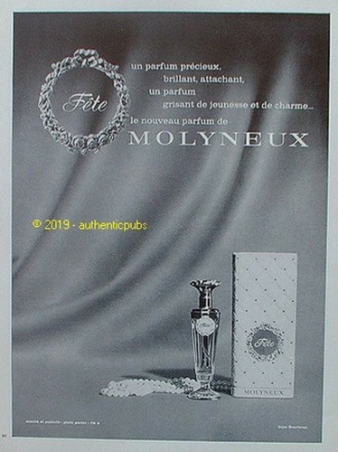 Publicite molyneux parfum fete - parfum,