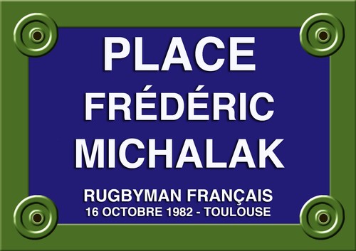 Plaque rue rugby frédéric - plaque,