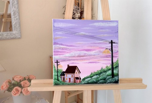 Tableau figuratif maison au - tableau,